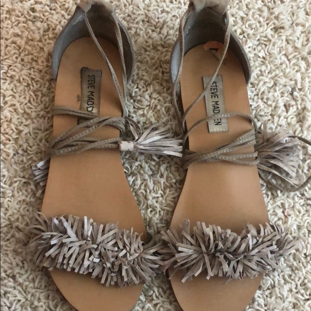 Steve Madden Tan ankle tie Sandals